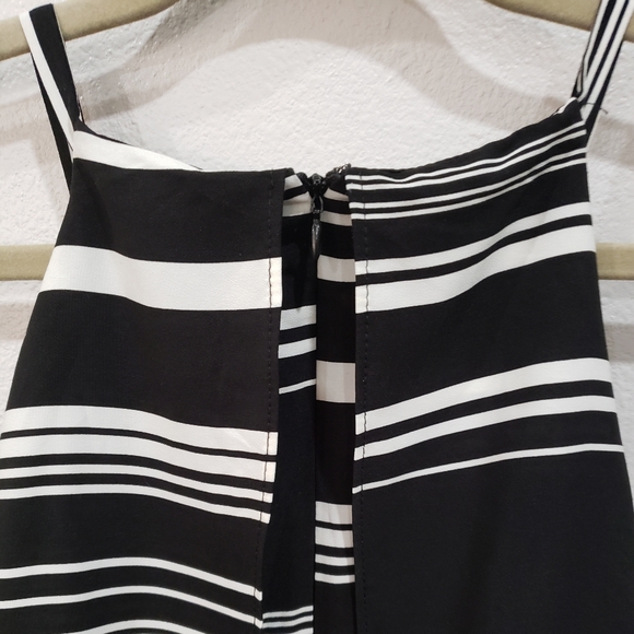 Spenser Jeremy Black & White Striped Sleeveless Romper, Size 6, w/Scoop Neck, - Picture 3 of 12